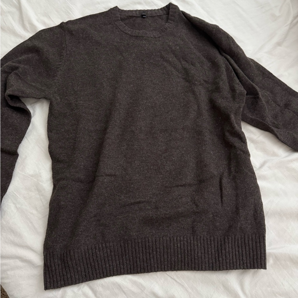 Muji Men's Rich Brown Crewneck Sweater